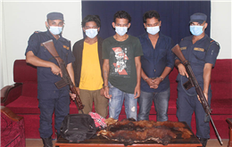  रेडपाण्डाको छाला सहित तीन पक्राउ